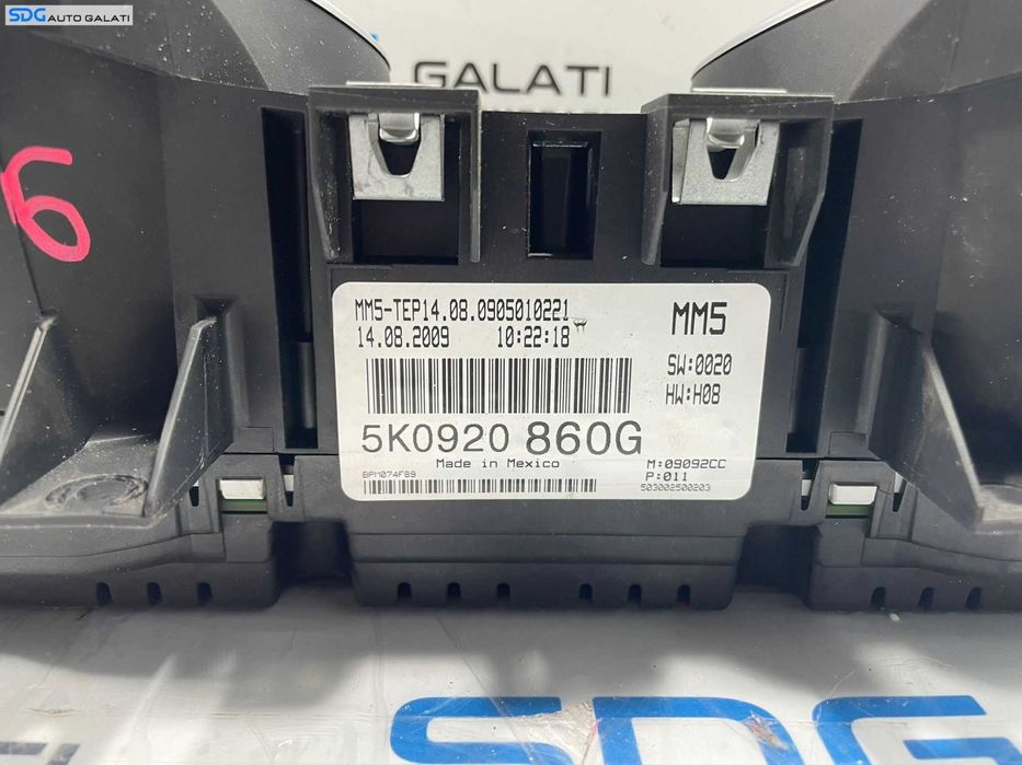 Kit Pornire ECU Calculator Motor Ceas Ceasuri Bord Chei Cheie CIP Imobilizator Volkswagen Golf 6 1.6 CAY CAYC 2008 - 2013 Cod 03L906023AN 03L906023A [L4732] [L4733]