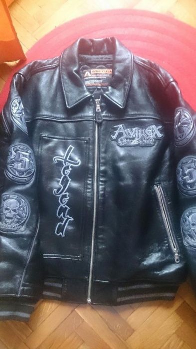 Geaca piele naturala AVIREX made in USA marime L-XL, biker,pilot