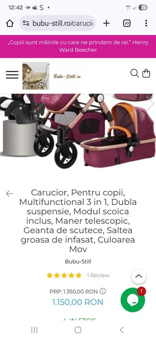 Carucior 3 în 1,multifuncțional