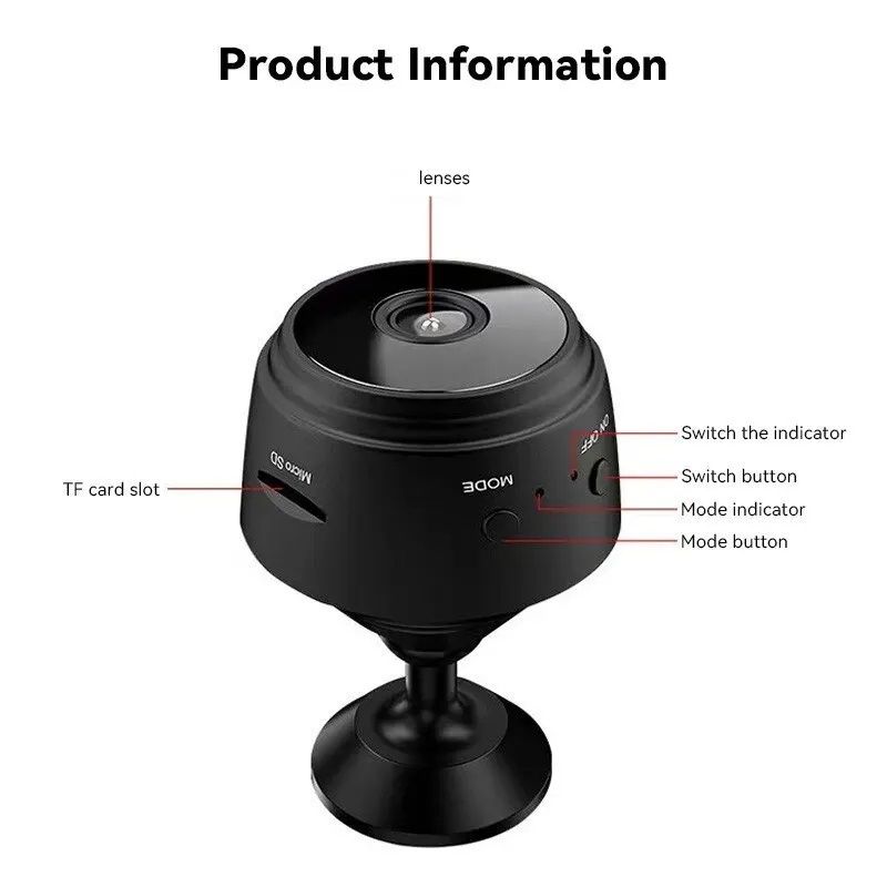 Mini Camera Spion, Baby Monitor Camera IP supraveghere video și audio