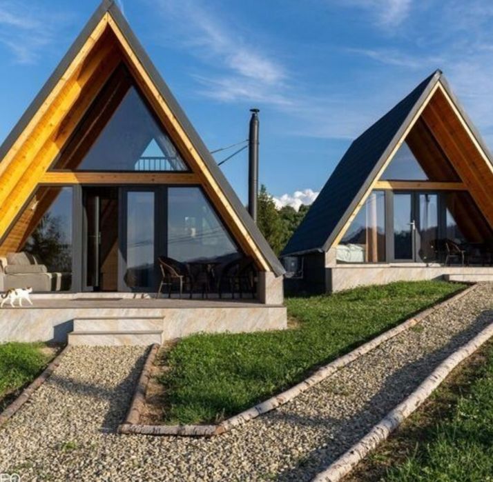 Cabane A-frem din lemn