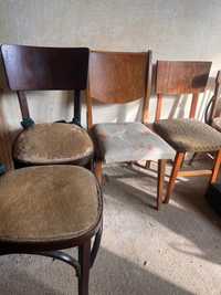 Ретро дървени столове и табуретки
