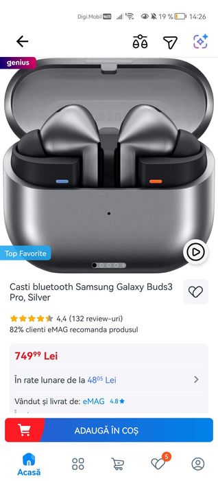 Samsung Galaxy Buds 3 Pro Silver Factura Garantie Sigilat Black Friday
