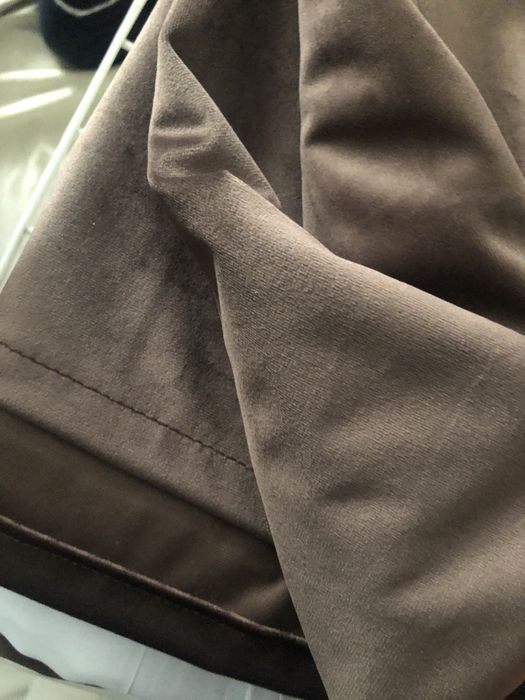 Set draperie catifea maro 3m si perdea matase moale 5m