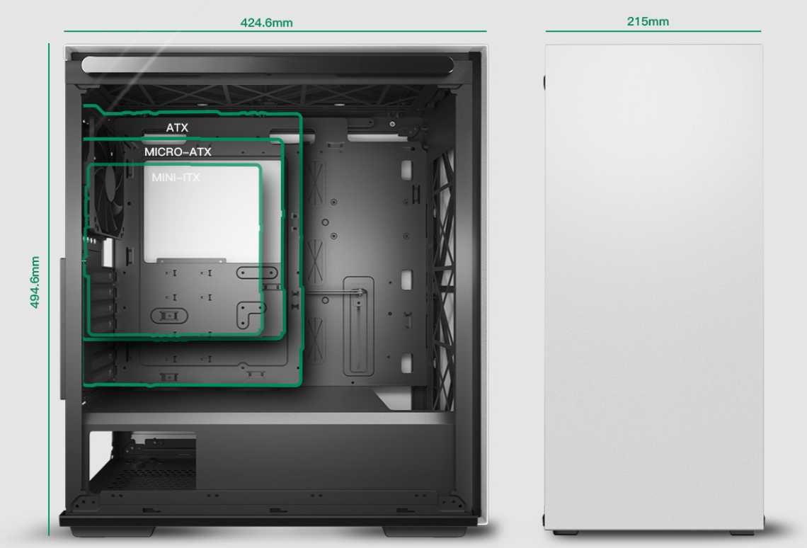 Корпус MACUBE 310P WH + Комплект вентиляторов DeepCool FC120 ARGB