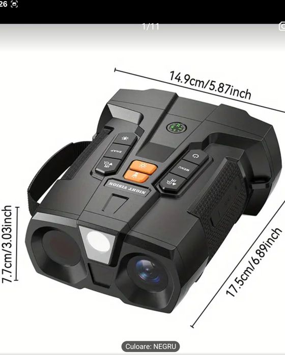 Binoclu night vision zoom 10x digital acumulator 5000Ah, usb.