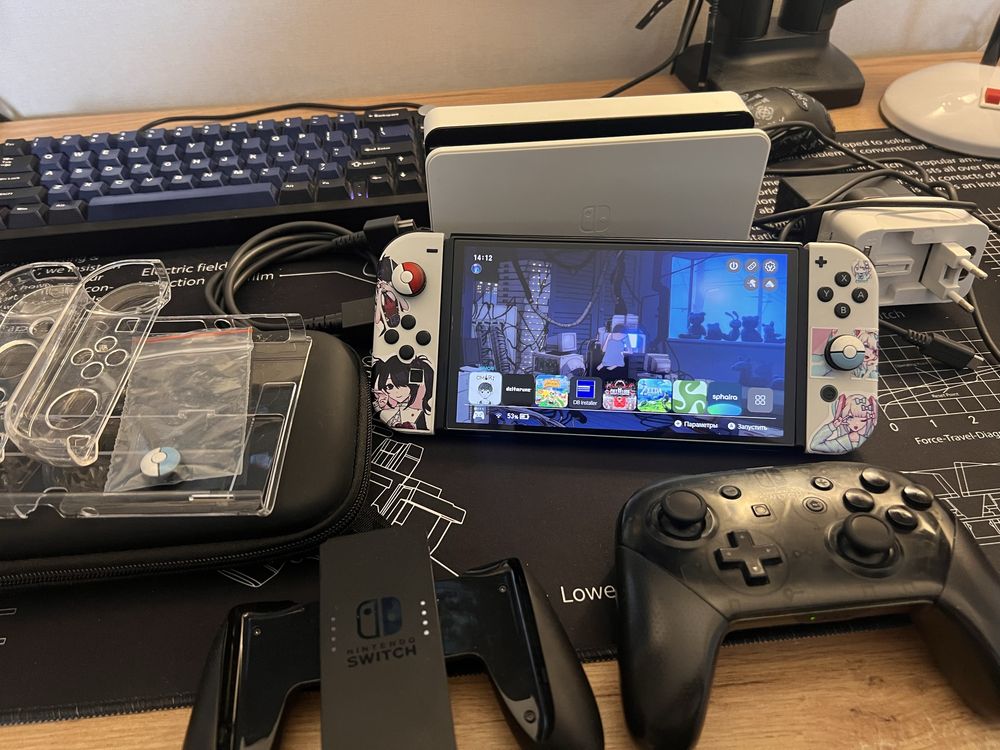 Прошитый Nintendo Switch OLED 256gb + Pro controller