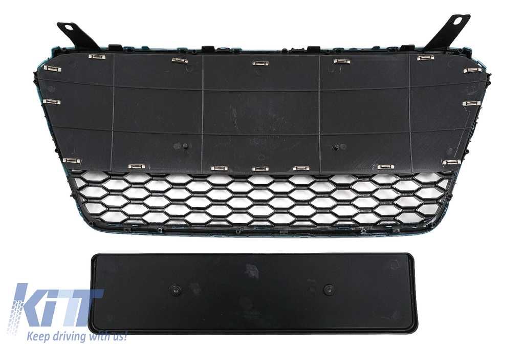 Grila pentru Audi R8 42 (2013-2015) RS Design Negru Lucios/ Albastru