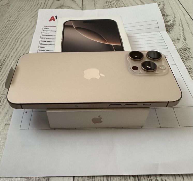 100% БАТЕРИЯ Iphone 16 Pro Max 512GB Desert 5G 24м. ГАРАНЦИЯ