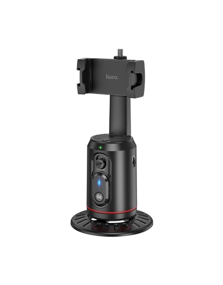 Suport Selfie Hoco cu Telecomanda Bluetooth Rotativ 360 Detectie Fata