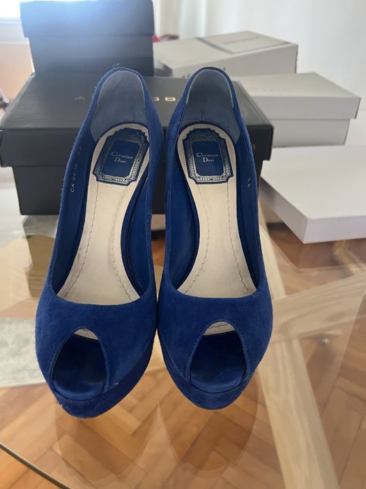 Sandale Christian Dior originale din piele intoarsa