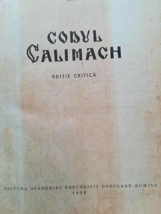 Codul Calimach ediție 1958.