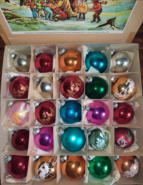 Набор елочных шаров Гдр