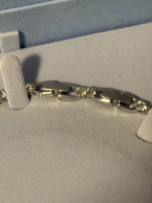 Set colier tennis deluxe si cercei swarovski