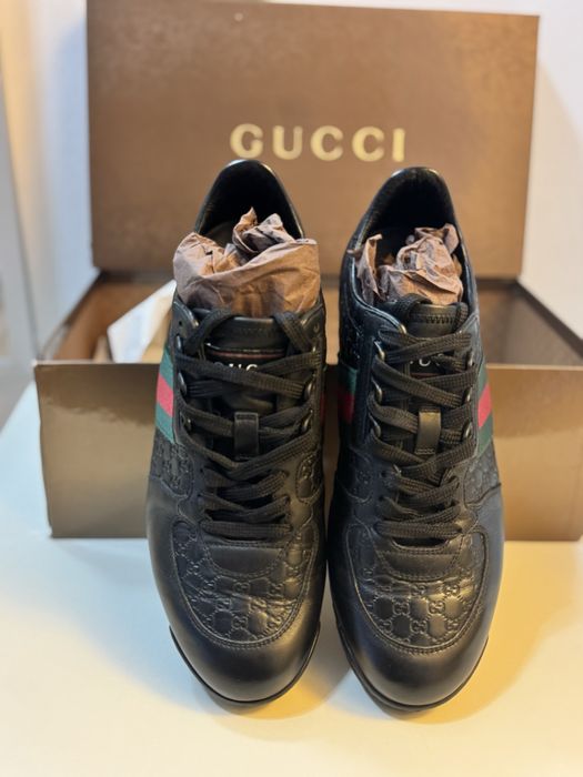 Gucci black sneakers marimea 40 1/2 G
