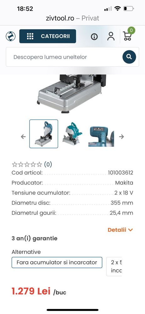 Makita DLW140 masina de debitat metale cu acumulator