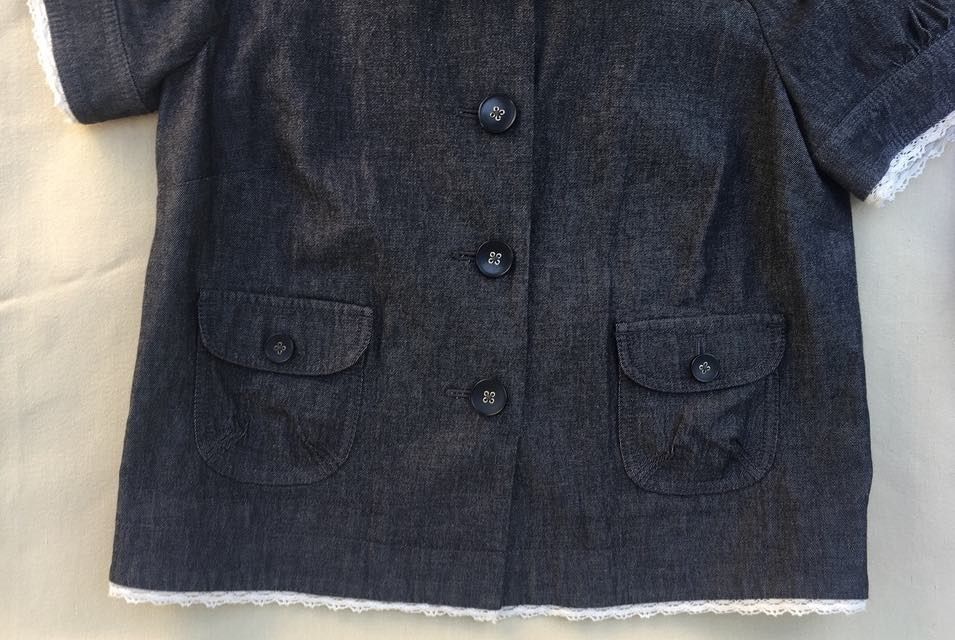 JUICY COUTURE Blazer/Jacheta Denim Chic Navy Bumbac Oferta 1+1