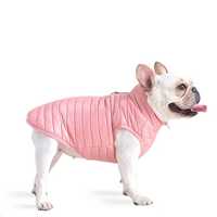 Кучешки дрешки яке за куче елек ватиран за куче кучешка блуза розово