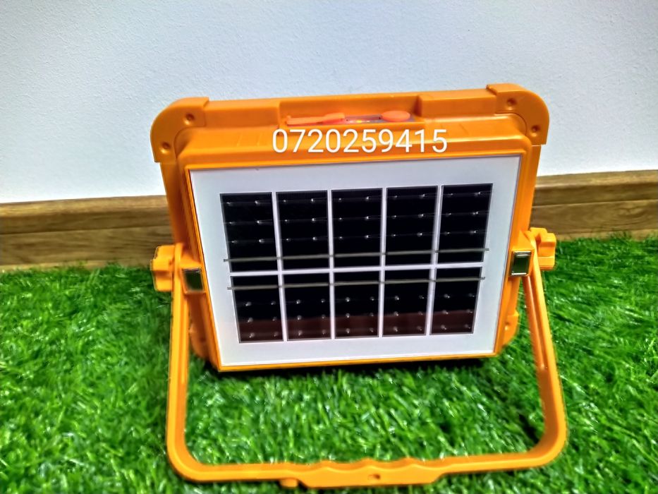 Proiector solar portabil puternic 500W / 4500lm/ 12500mAh, Camping