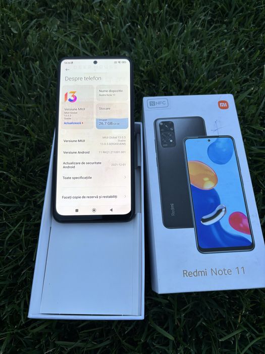 Redmi Note 11 original impecabil 4GB+1GB RAM 64GB ROM perfect function