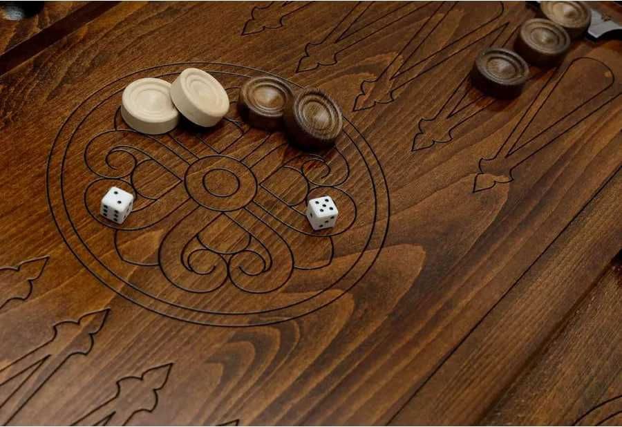 Нарды резные "Дерево Жизни" из массива бука (Армения)