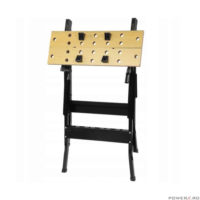 Masa de lucru reglabila, pliabila pentru atelier Silver