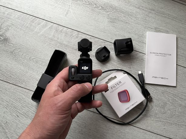 Camera video sport DJI Osmo Pocket , 4K, Negru + accesorii și filtre s