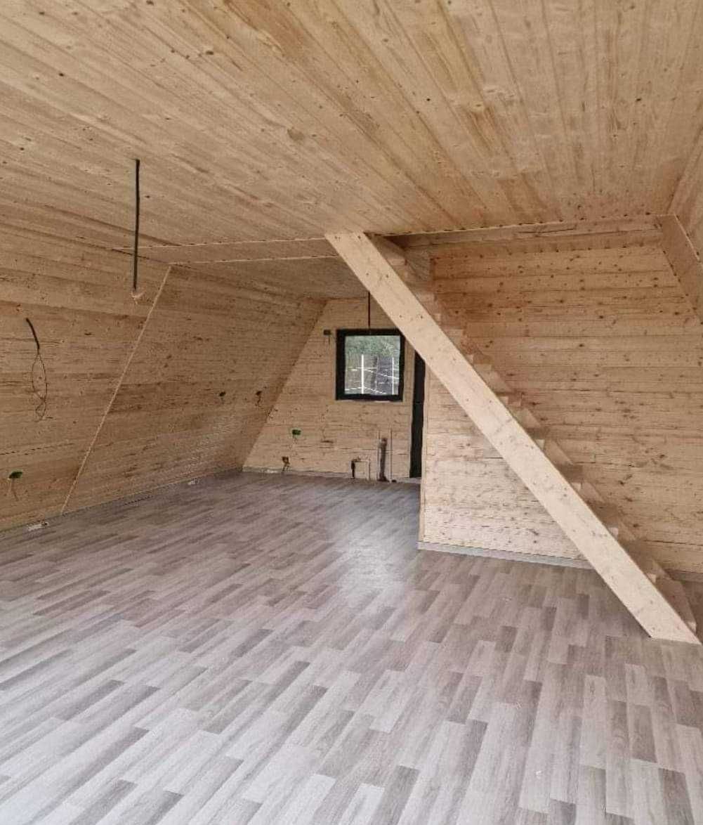 De Vanzare Cabana tip A Frame si casa din structura de lemn la comanda