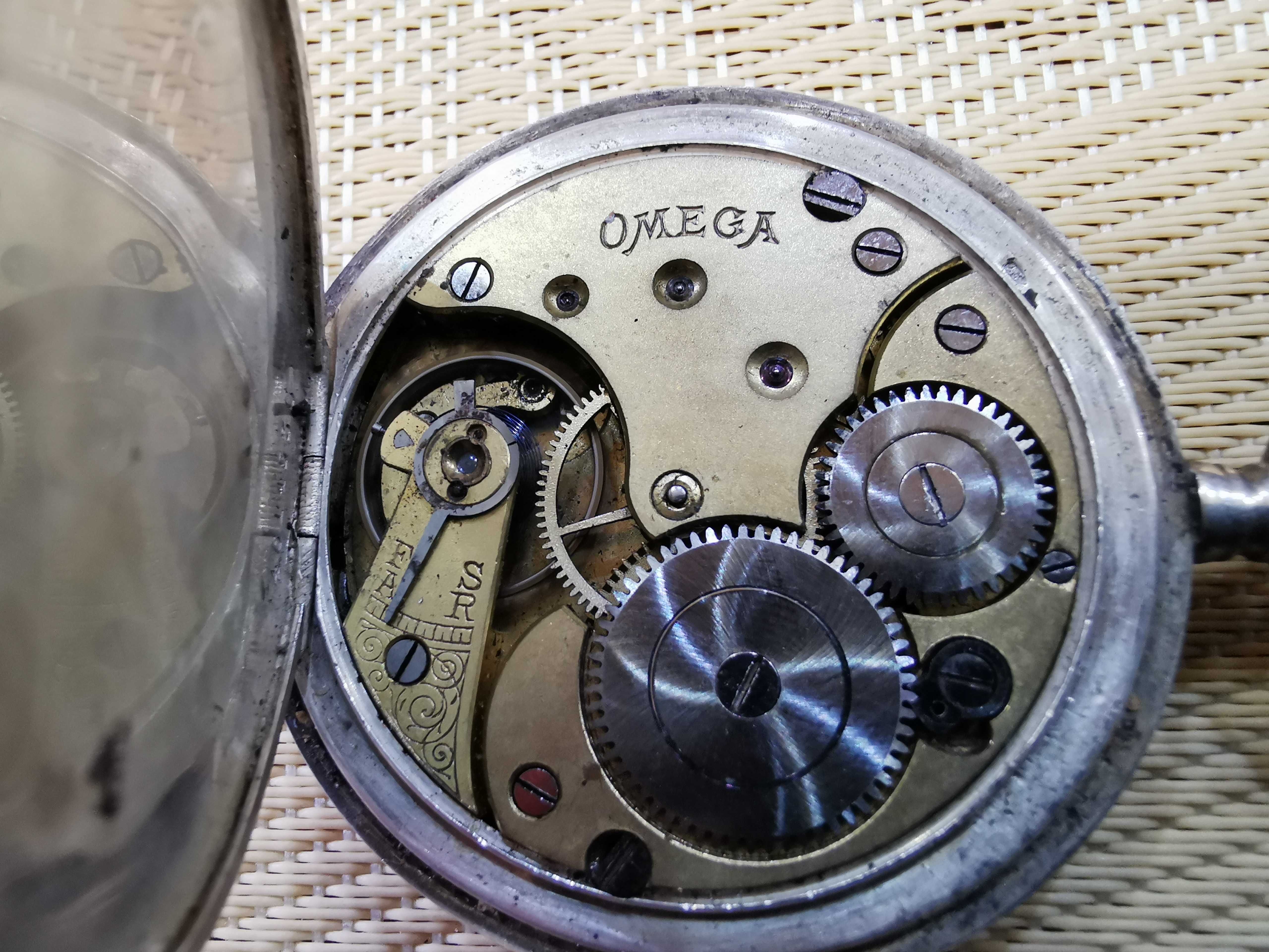 сребърна джобна омега/OMEGA/