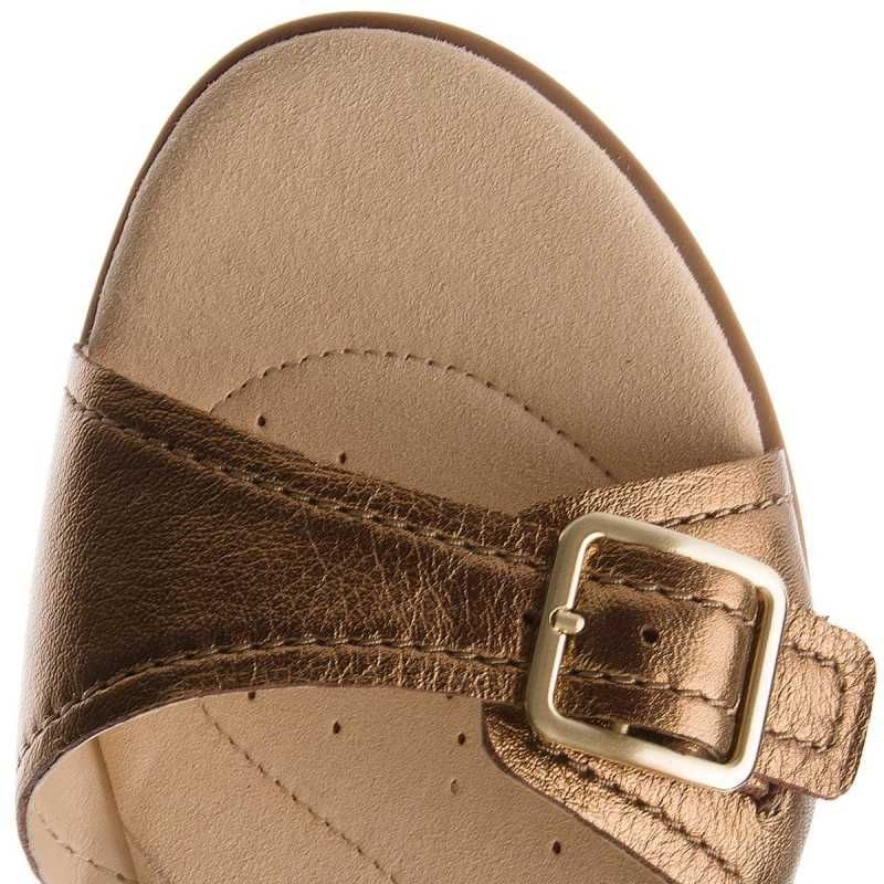 CLARKS № 37 & 39 – Дамски сандали от ест кожа "BRONZE METALLIC" нови