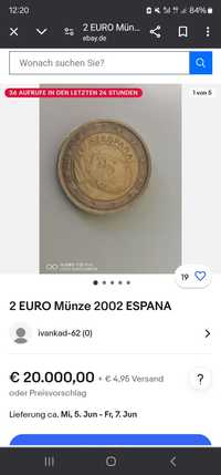 Moneda 2 euro rara