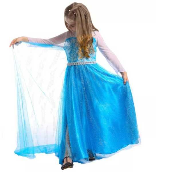 Costum printesa Elsa Frozen cu accesorii pentru diferite varste