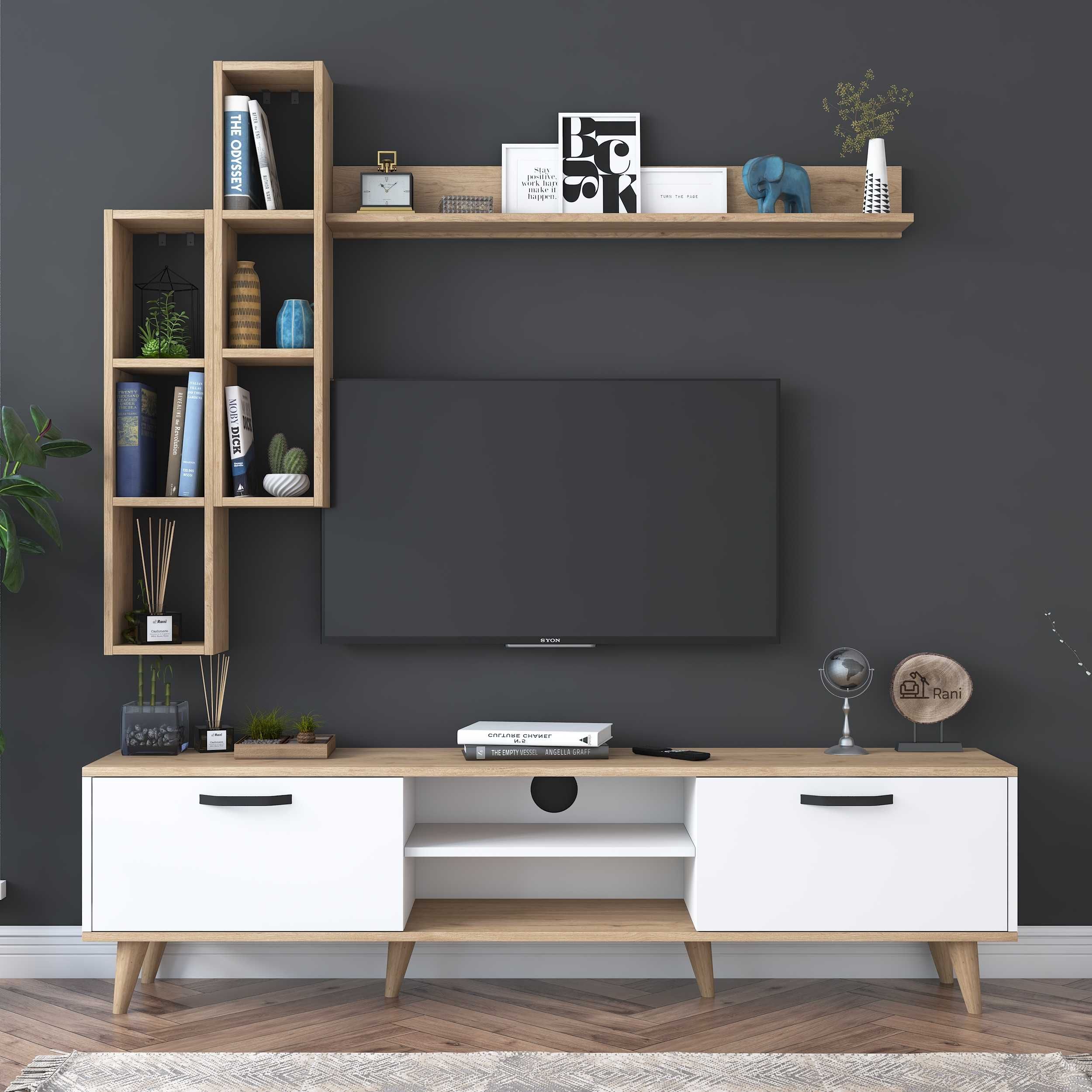 TV комплект Puzzle-home 2593, TV шкаф и два рафта, ПРОМО ЦЕНА !