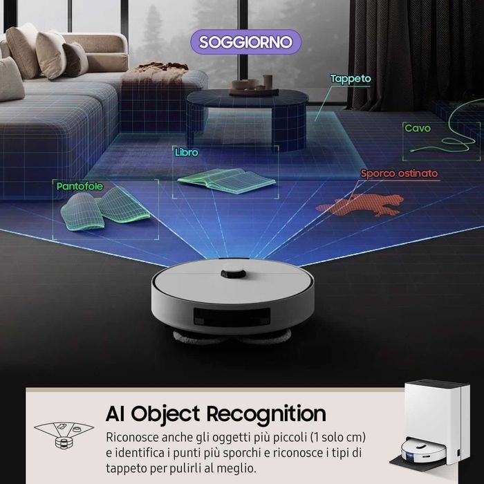 Прахосмукачка робот Samsung Jet Bot Combo (VR7MD97714G) Steam+ станция