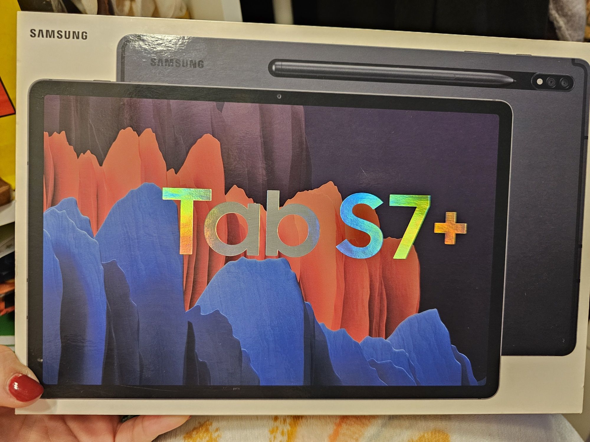 Samsung Galaxy tab s7+  128 rom 6 ram +tastatura originala plus husa