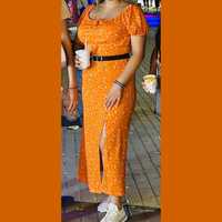 Оранжава лятна рокля