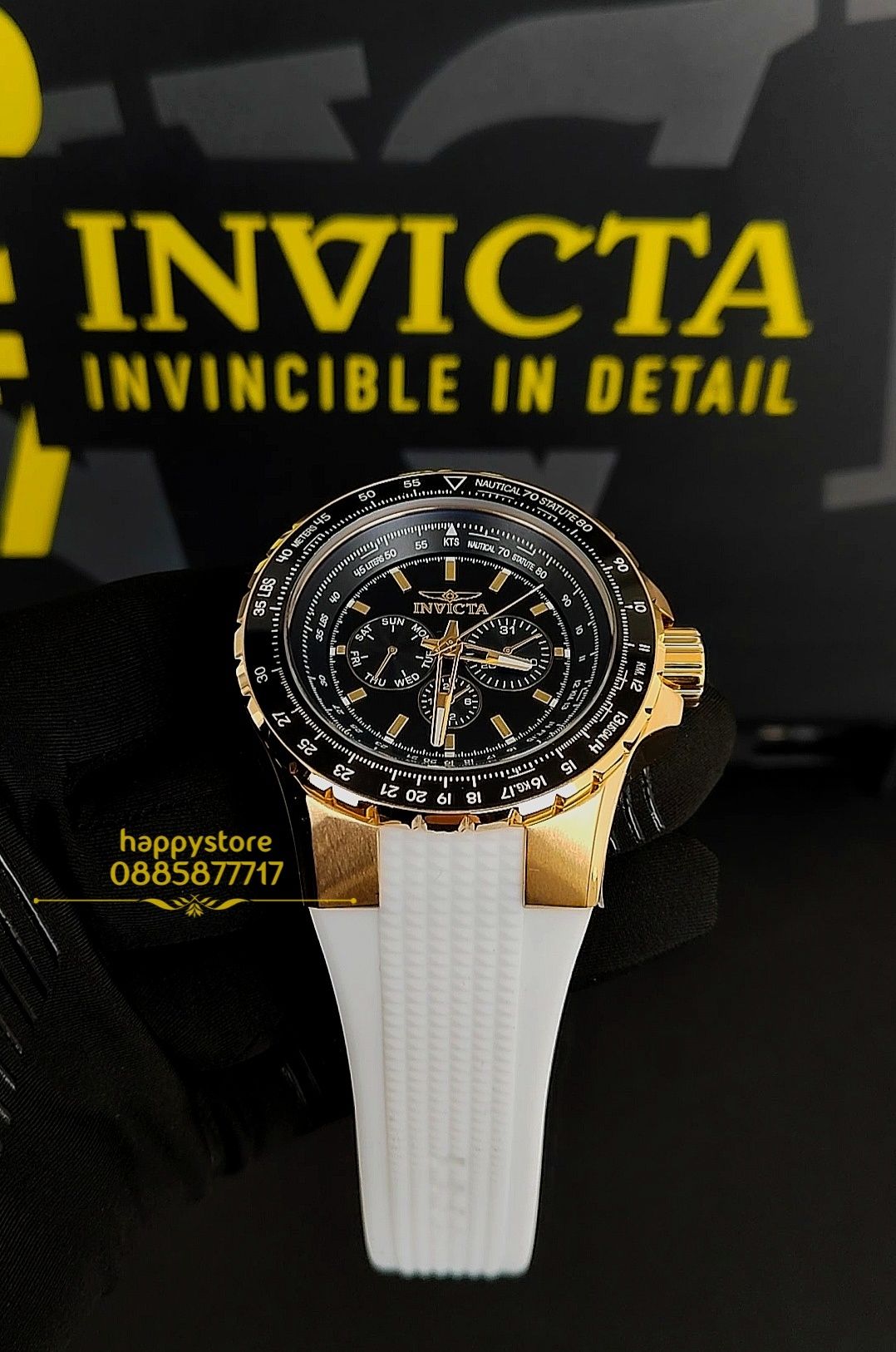 часовник INVICTA Aviator white 50 mm, Инвикта нов