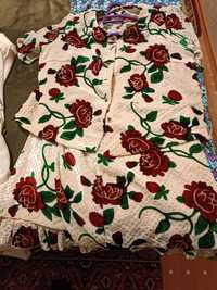 Костюм-юбка цветастый