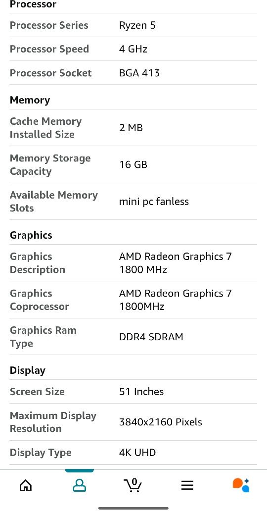 NiPoGi AMD Ryzen Mini PC, Ryzen 5 5500U Mini Computer 16GB DDR4 512GB