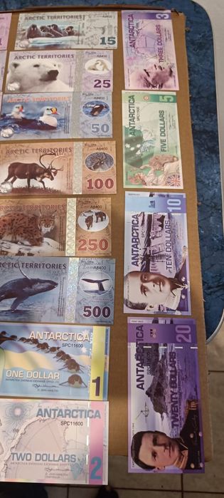 Set 20 de bancnote dolari antartica