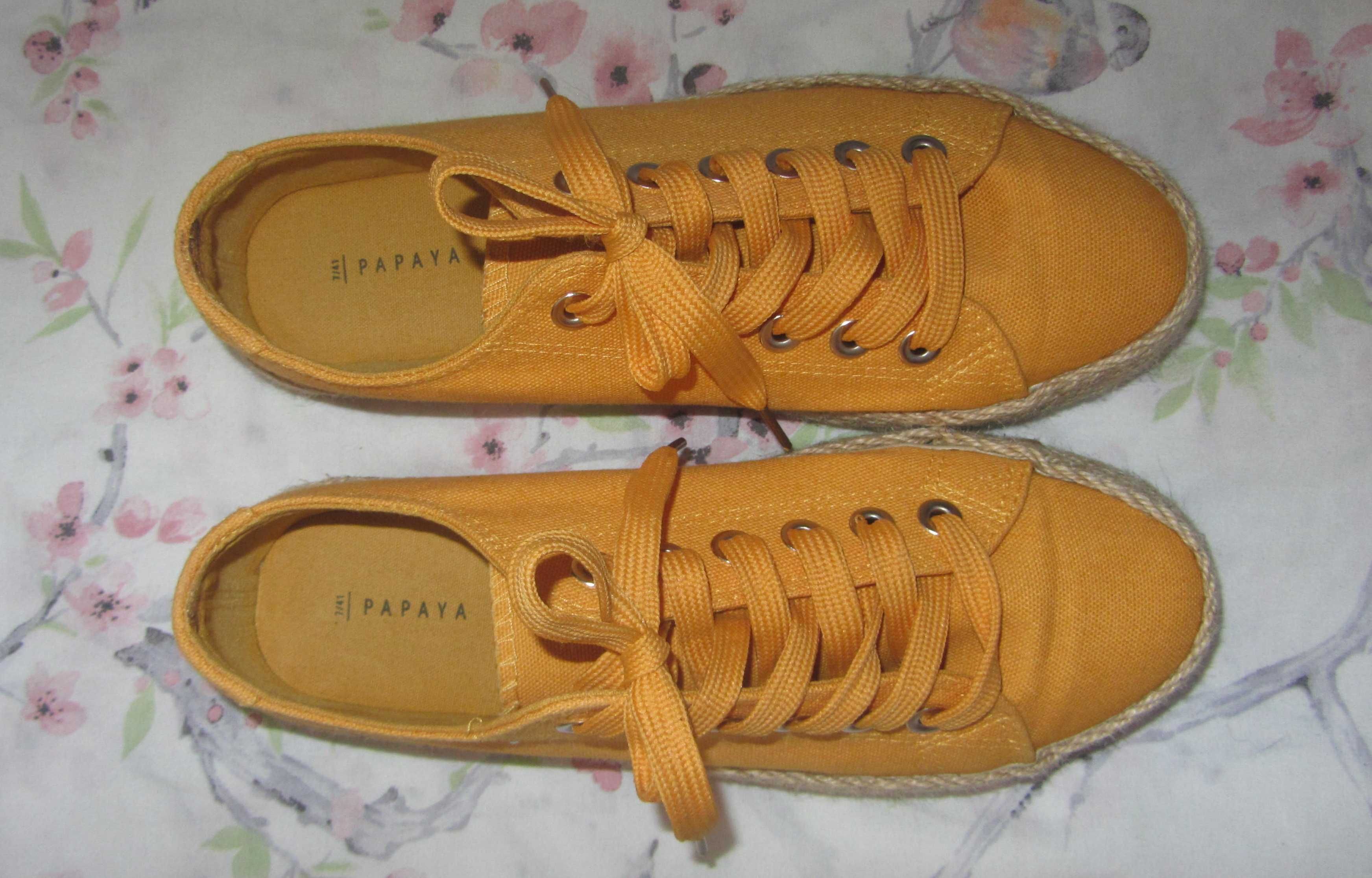 Отлични кецове еспадрили Matalan Papaya 40,5-41 номер, стелка 26 см