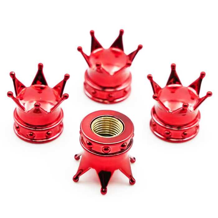 Капачета за вентил, капачка КОРОНА ЧЕРЕП 4бр комплект 5цвята ТОП ЦЕНА