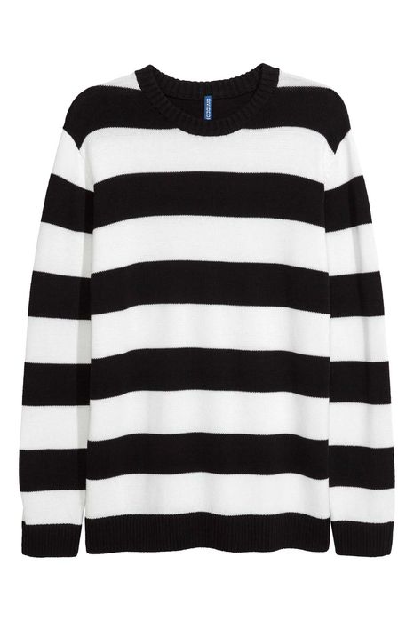 4 pulovere H&M/BP cu dungi din bumbac, grosime medie, mar. M [48], noi