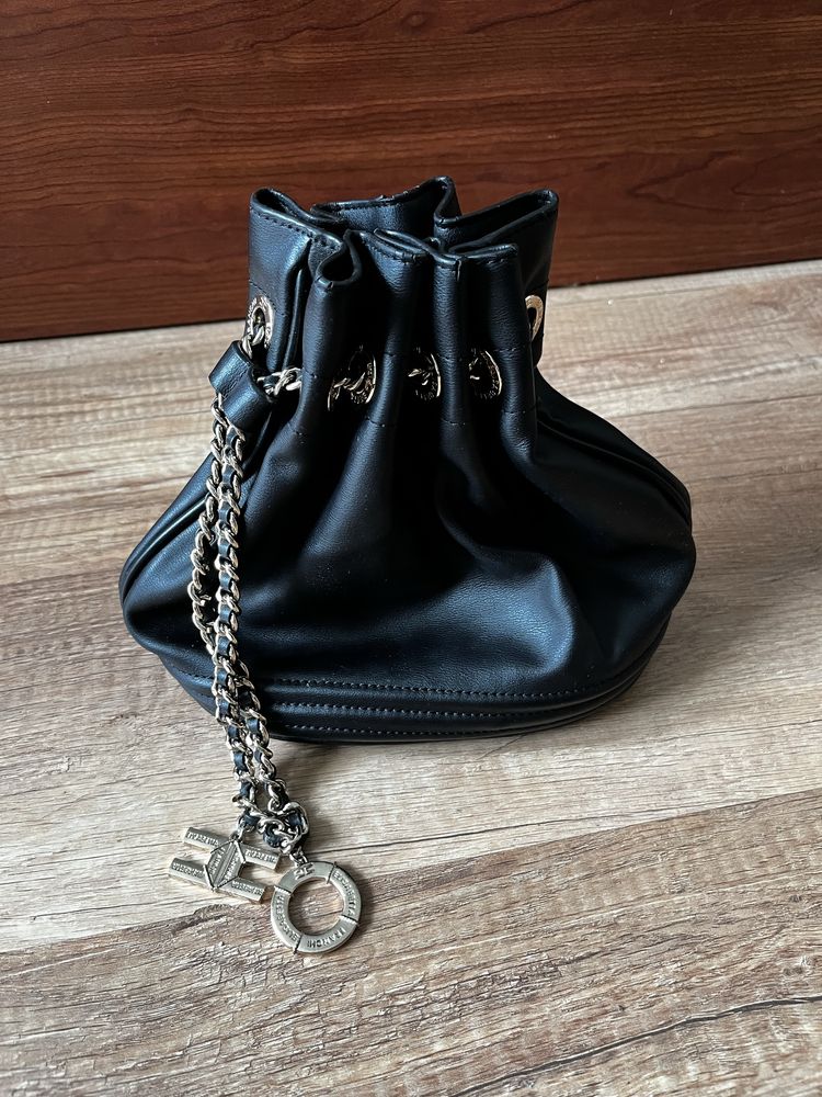 Elisabetta Franchi Charms Embellished Chain Bucket Bag