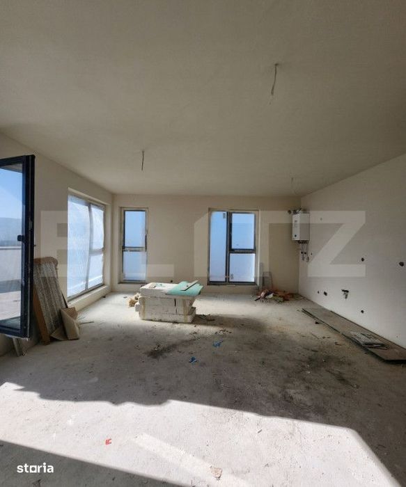 Penthouse de 2 camere, finisat, terasa, garaj, zona Somesului