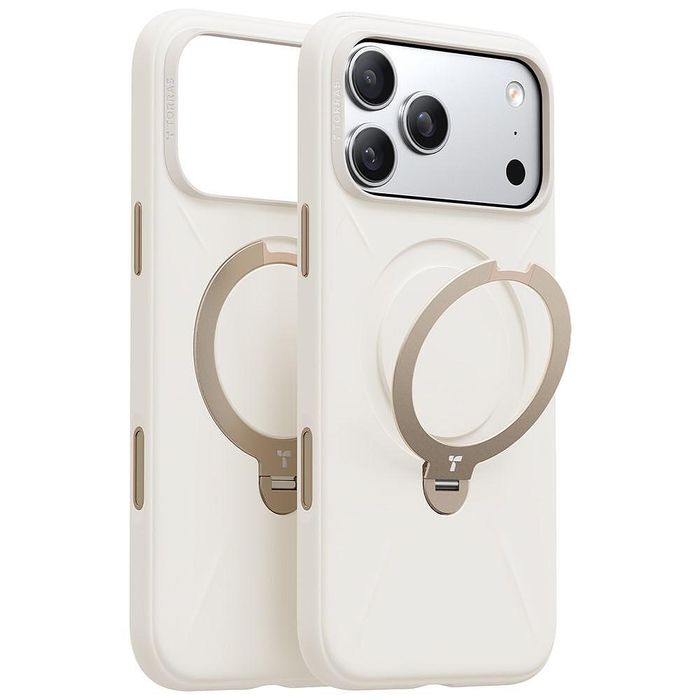 Калъф torras qpro silicone series за iphone 17 pro max в бял цвят