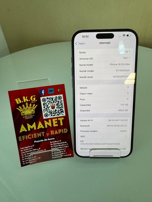 Iphone 16 Pro Max 512gb 100% Amanet BKG