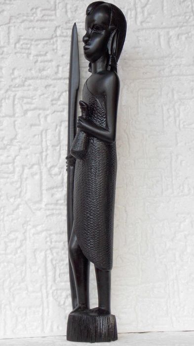 statueta abanos,sculptura,arta africa statuie veche antic vintage