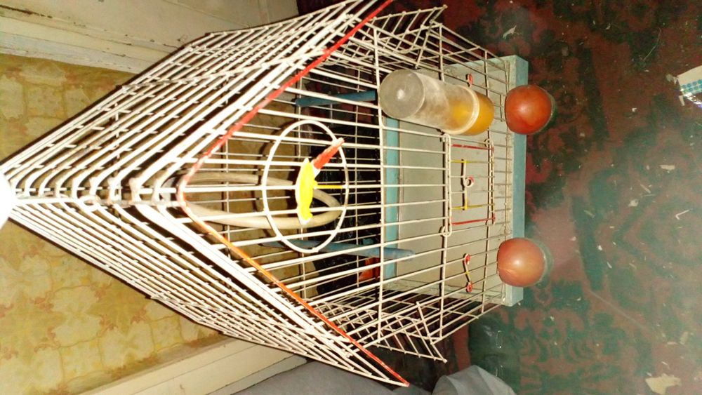 Клетка за Папагали,канарчета-всички принадлежности,дръжка за пренасяне