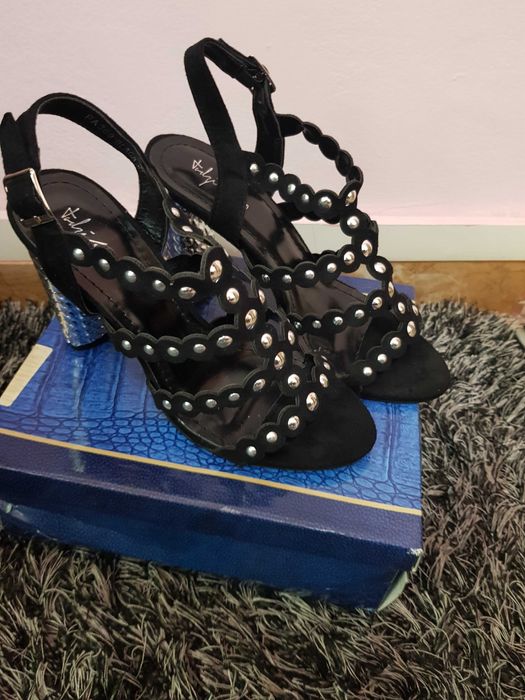 sandale toc metalic, mărimea 39